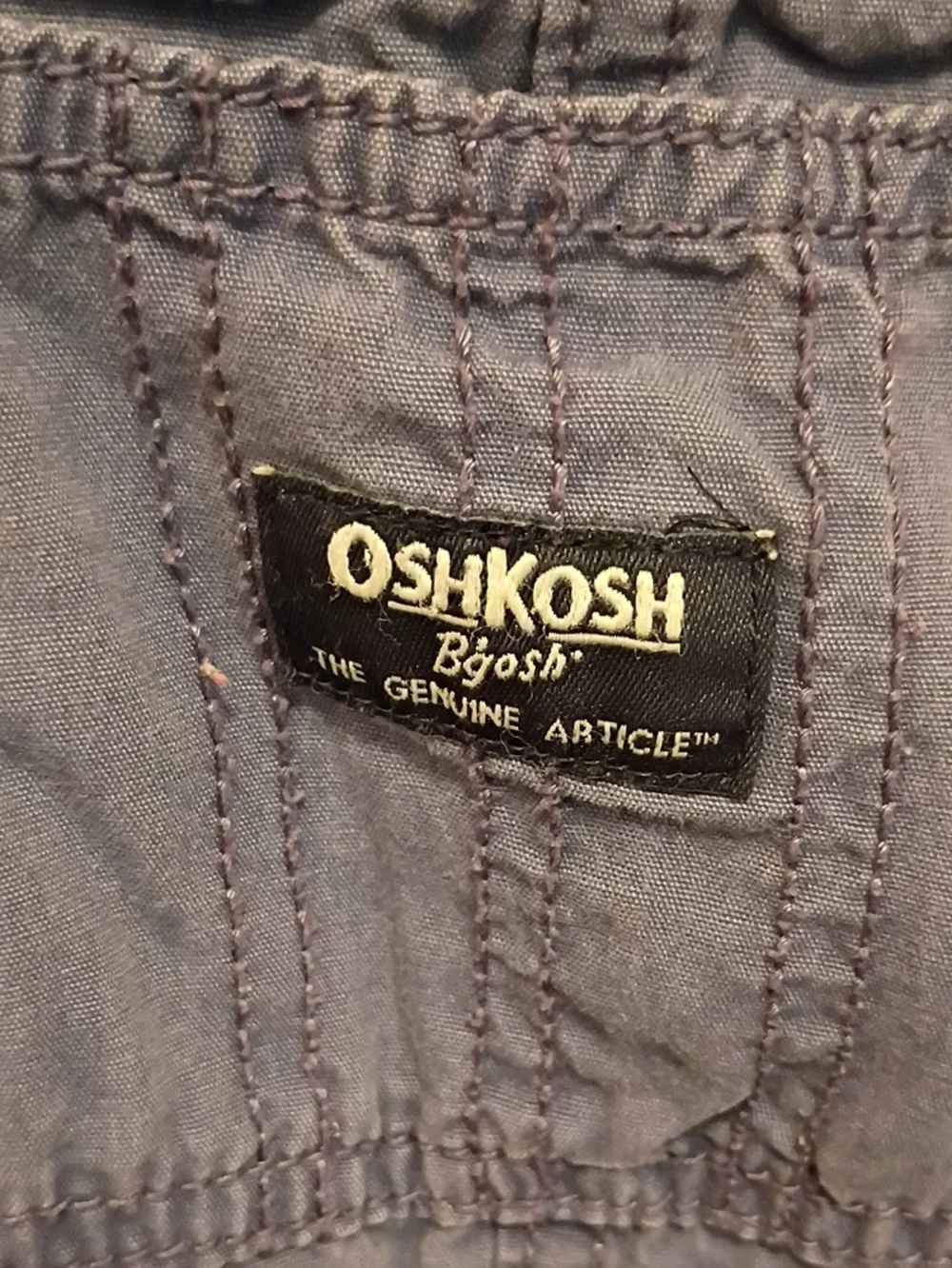 OshKosh B'gosh Light Blue Striped-Strap Overalls